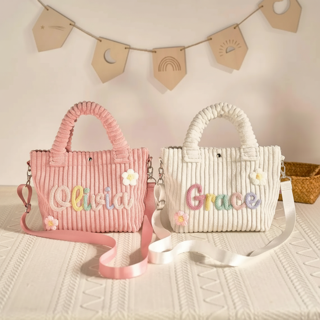 K&C - Personalized Corduroy Crossbody Bag