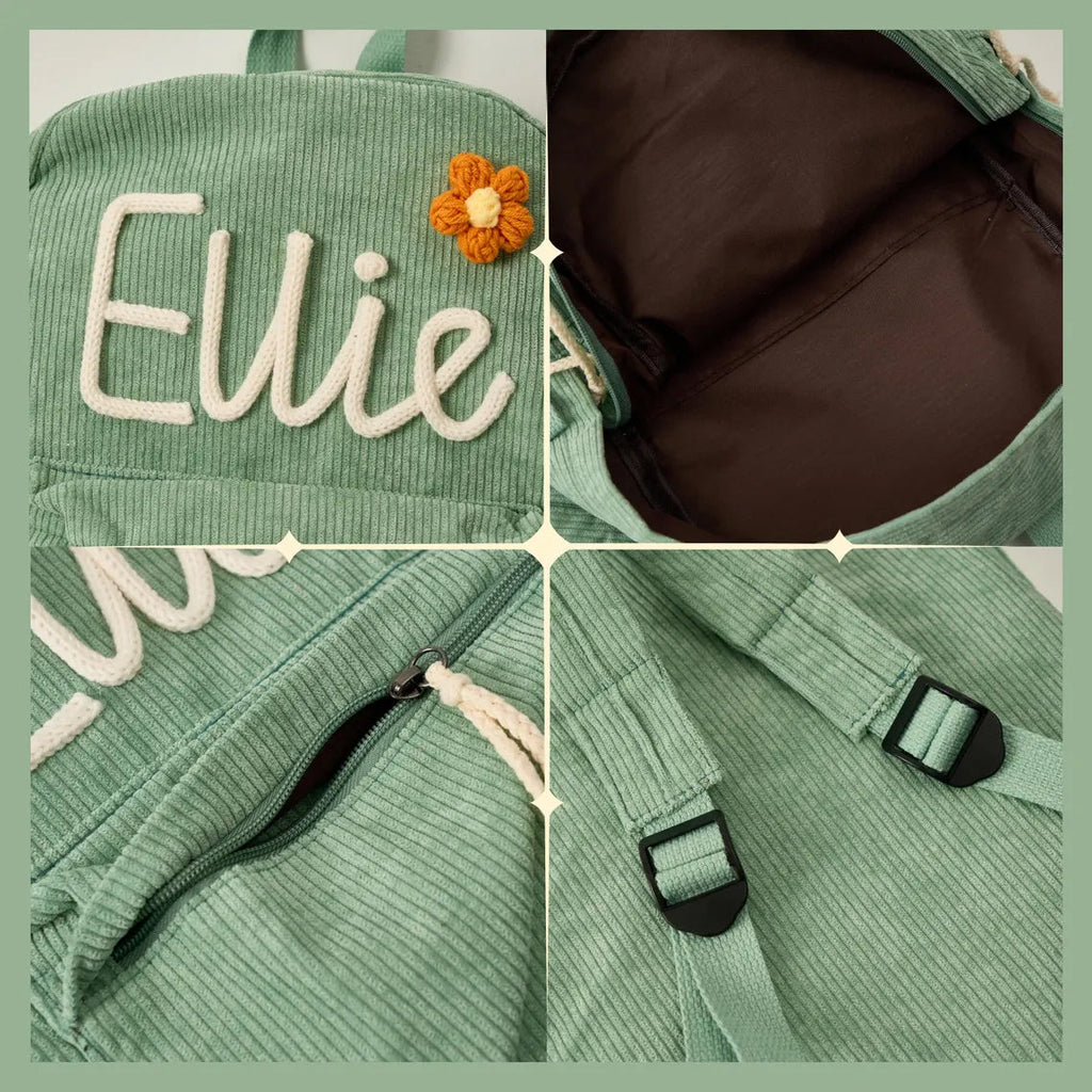 K&C – Personalized Knitted Backpack + Bottle + Lunchbox