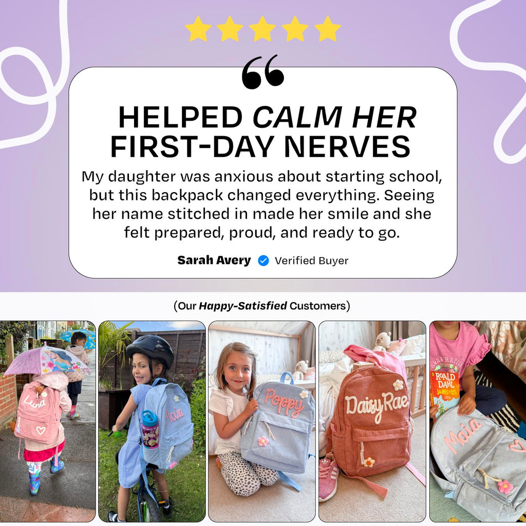 K&C – Personalized Knitted Backpack + Bottle + Lunchbox