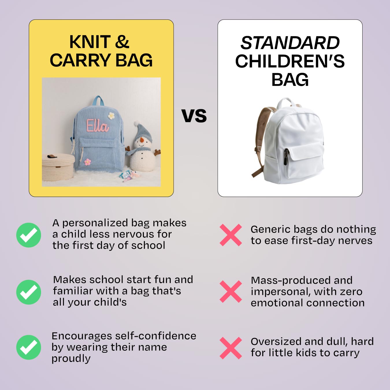 K&C - Personalized Knitted Backpack