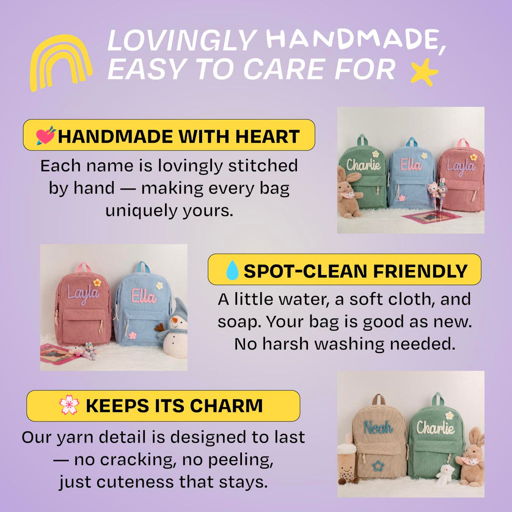 K&C – Personalized Knitted Backpack + Bottle + Lunchbox